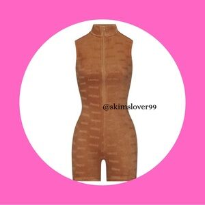 SKIMS - Logo Velour Short Onesie